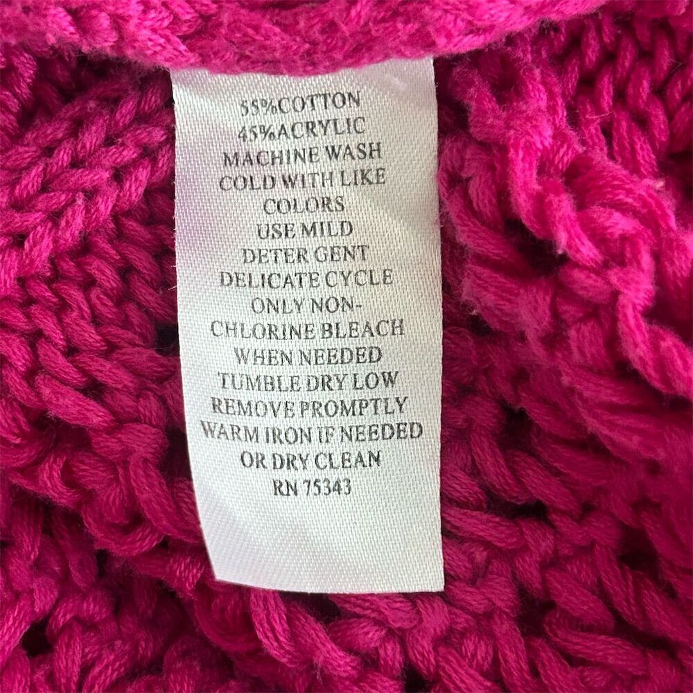 Fenn Wright Manson Women's Pink Open Knit Pullover Sweater Size M - Picture 3 of 6